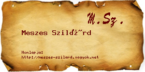 Meszes Szilárd névjegykártya