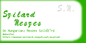 szilard meszes business card